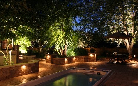 Landscape Lighting Around Pool
